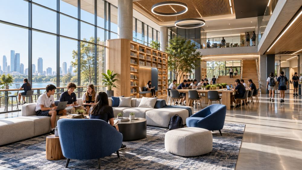 Contemporary Global School school interior design look